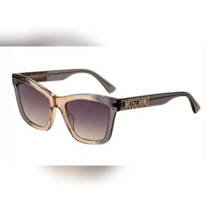 Moschino Women's Grey Rectangular Sunglasses